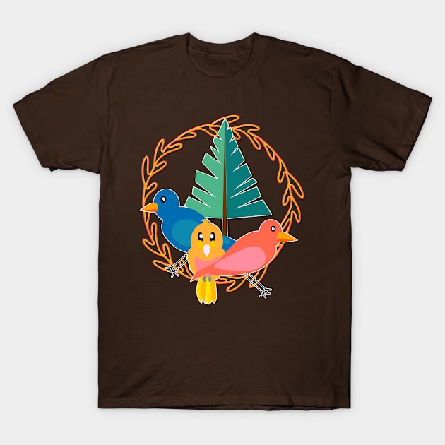 Birdies T-Shirt by RoxanneG